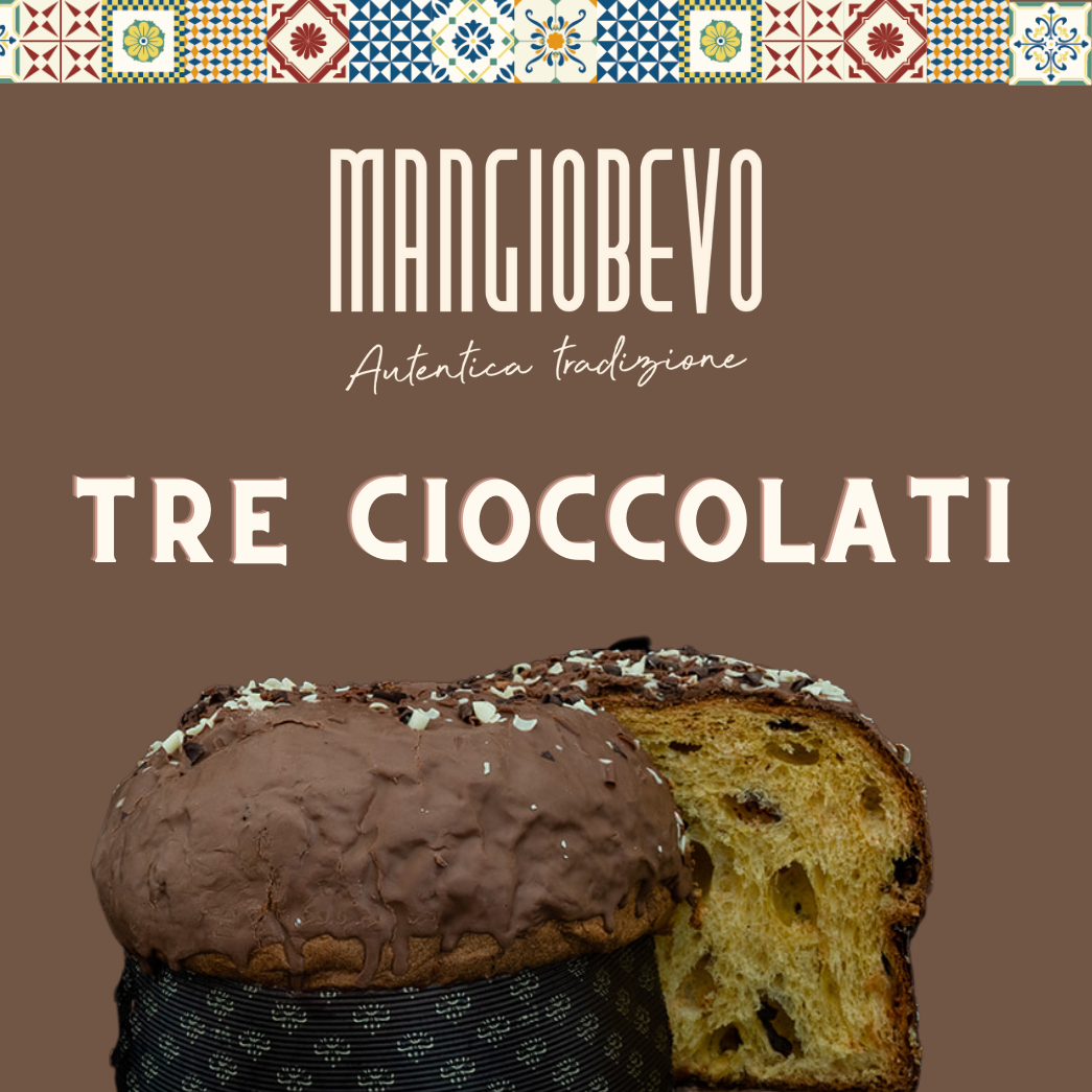Panettone Tre Cioccolati (1 kg) Mangiobevo