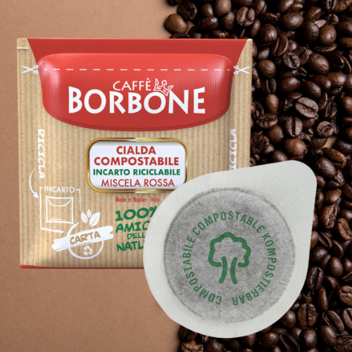 150 Dosettes - Café en papier filtre 44mm ESE Café Borbone mélange ROSSA