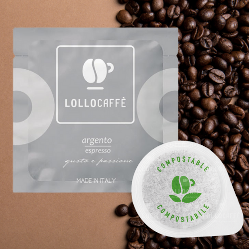 150 Dosettes - Café en papier filtre 44mm ESE café Lollo mélange Argento