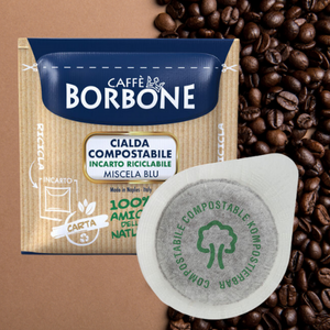 150 Dosettes - Café en papier filtre 44mm ESE Café Borbone mélange BLU