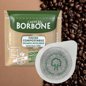 150 Dosettes - Café en papier filtre 44mm ESE Café Borbone mélange VERDE DECAFFEINATO
